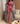 Red & gray silk dress